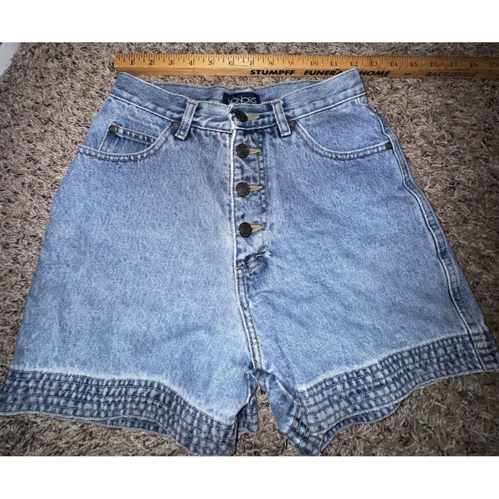 Vintage Honors Women's Denim Jean Shorts 90s‎ High Waist Button Fly Size 4